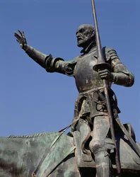ドンキホーテ、記念碑からミゲル・デ・セルバンテス（1547-1616）1927（ブロンズ）（詳細）